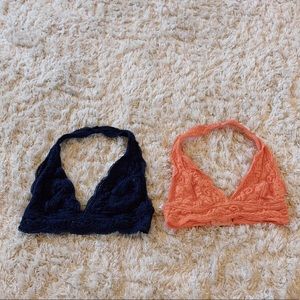 Out from under halter bralettes